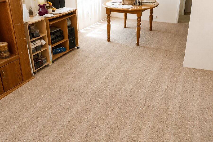 Freshly cleaned wall-to-wall carpet in a San Diego home