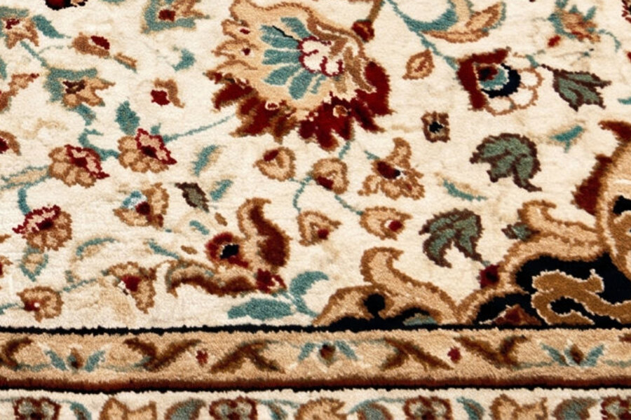 Ornate area rug cleaned by STA-FRESH, colors bright again